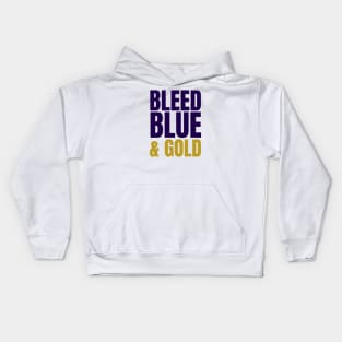 We Bleed Blue And Gold Kids Hoodie